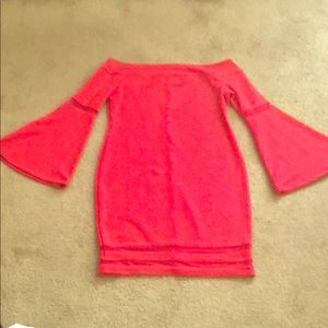 🔥Red Hot Off Shoulder Bell sleeves dress